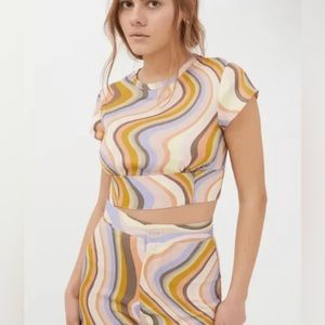 Urban Outfitters Olympic Printed Scarf Top